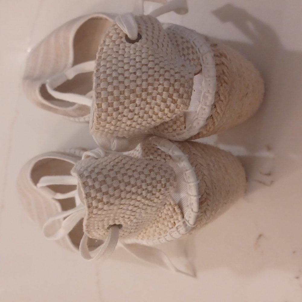 Andre Assous Espadrille Wedge Strappy Heel Sandal Women's EU 40 EUC Beachy Spain - Picture 12 of 14